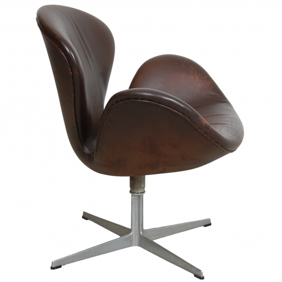 K b Vintage Arne Jacobsen svane i brun l der CPH Classic